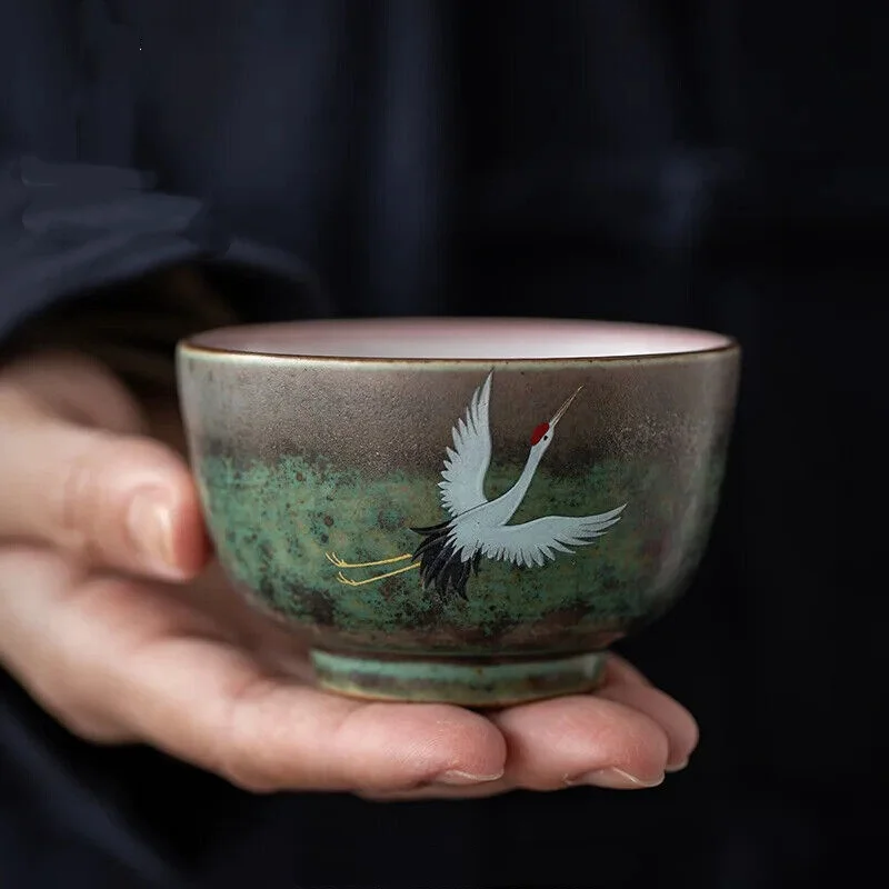 Hand-painted Crane Japanese Vintage Ceramic Tea Cup Household Kung Fu Tea Set
Hand-painted Crane Japanese Vintage Ceramic Tea Cup Household Kung Fu Tea Set
