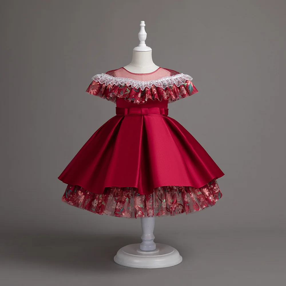 Children Dresses Fashion Lace Flower Patchwork Girl Princess Dress Elegant Birthday Girls Party Dresses Kids Satin Prom Dress
Children Dresses Fashion Lace Flower Patchwork Girl Princess Dress Elegant Birthday Girls Party Dresses Kids Satin Prom Dress