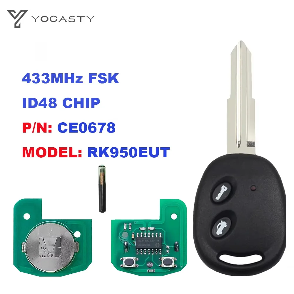 YOCASTY Remote Car Key Fob For Chevrolet Aveo 2009 2010 2011 2012 2013 2014 2015 2016 433.92MHz FSK ID48 Chip CE0678 RK950EUT
YOCASTY Remote Car Key Fob For Chevrolet Aveo 2009 2010 2011 2012 2013 2014 2015 2016 433.92MHz FSK ID48 Chip CE0678 RK950EUT
