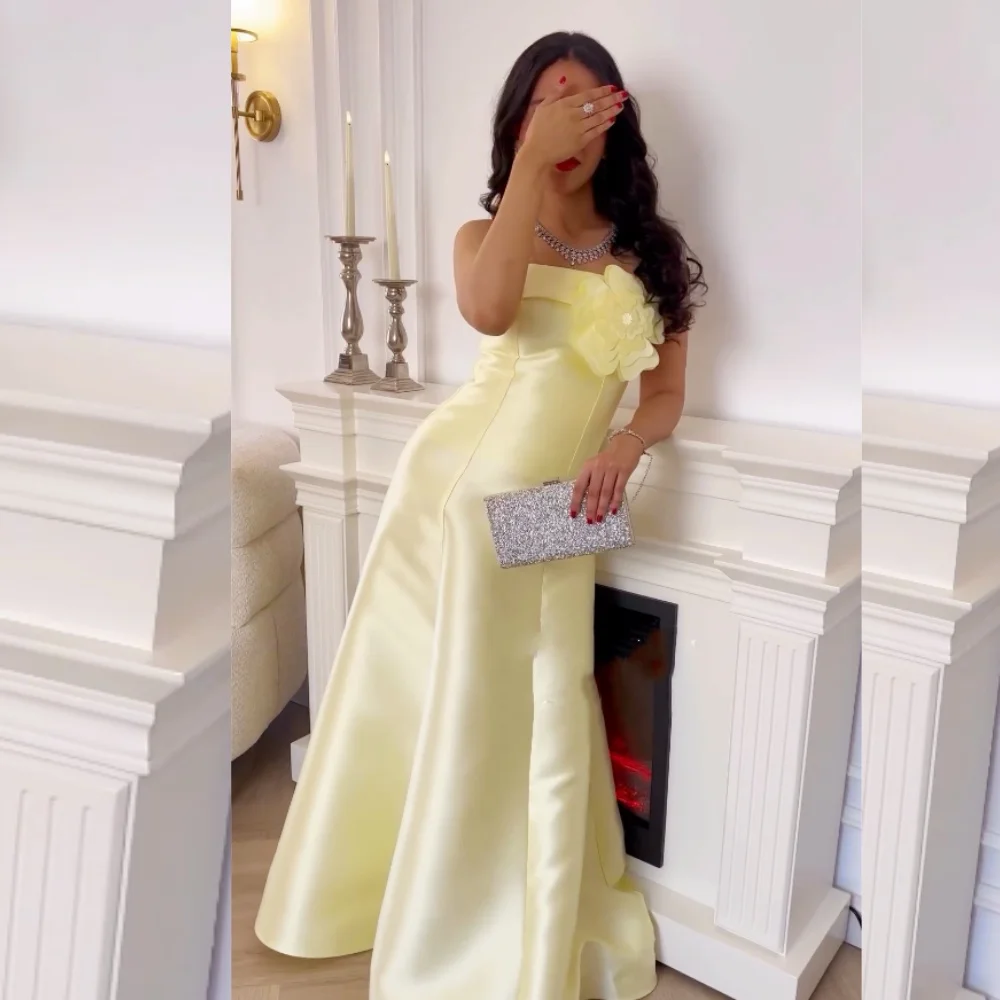 Customized Exquisite Satin Flower Ruched A-line Strapless Long Dresses Evening Dresses High Quality Sexy Sparkle Sizes Available
Customized Exquisite Satin Flower Ruched A-line Strapless Long Dresses Evening Dresses High Quality Sexy Sparkle Sizes Available