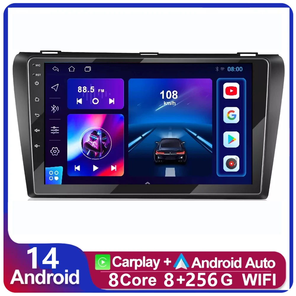 Для Mazda 3 2003-2009 9 "автомобильный радиоприемник Android 14 мультимедийный плеер GPS Navi Carplay сенсорный экран авто стерео интеллектуальные системы
Для Mazda 3 2003-2009 9 "автомобильный радиоприемник Android 14 мультимедийный плеер GPS Navi Carplay сенсорный экран авто стерео интеллектуальные системы