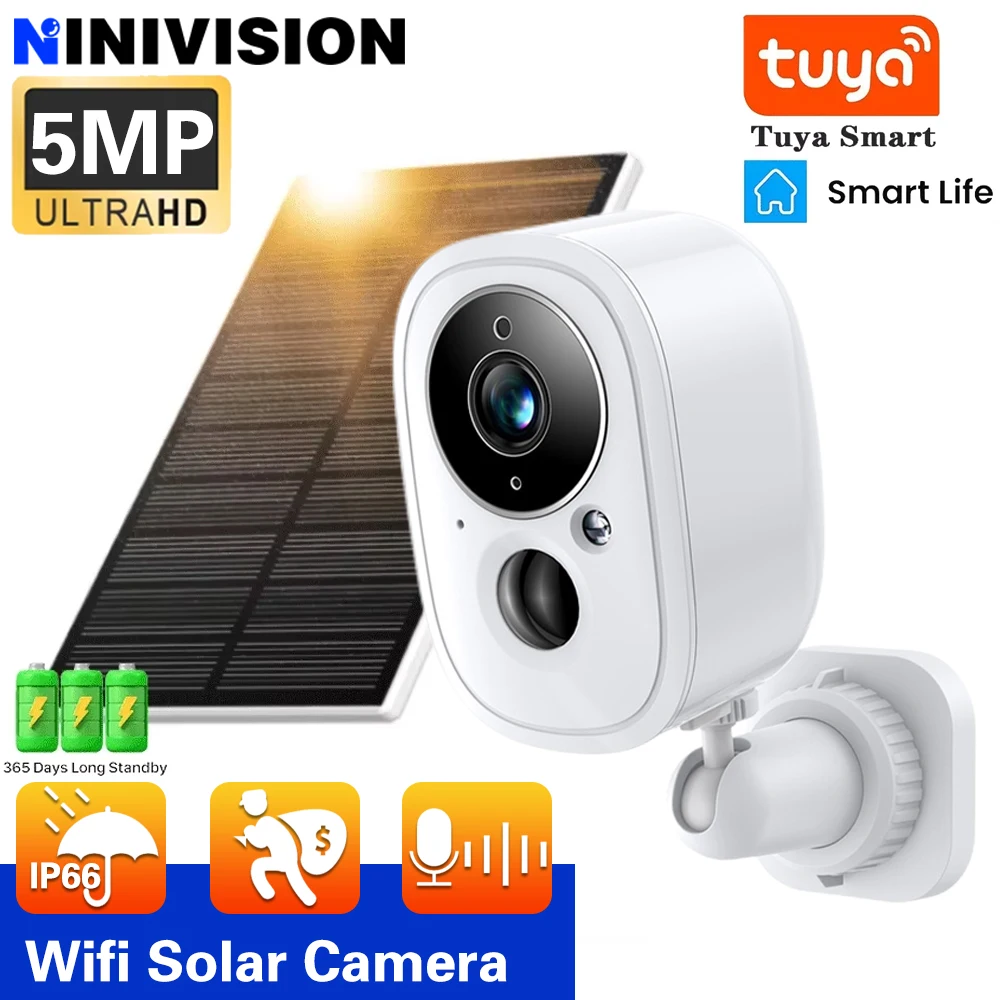 5MP Tuya Smart Life Wireless WiFi Outdoor Battery Solar Powered Spotlight Human Detection Surveillance CCTV IP Network Camera
5MP Tuya Smart Life Wireless WiFi Outdoor Battery Solar Powered Spotlight Human Detection Surveillance CCTV IP Network Camera