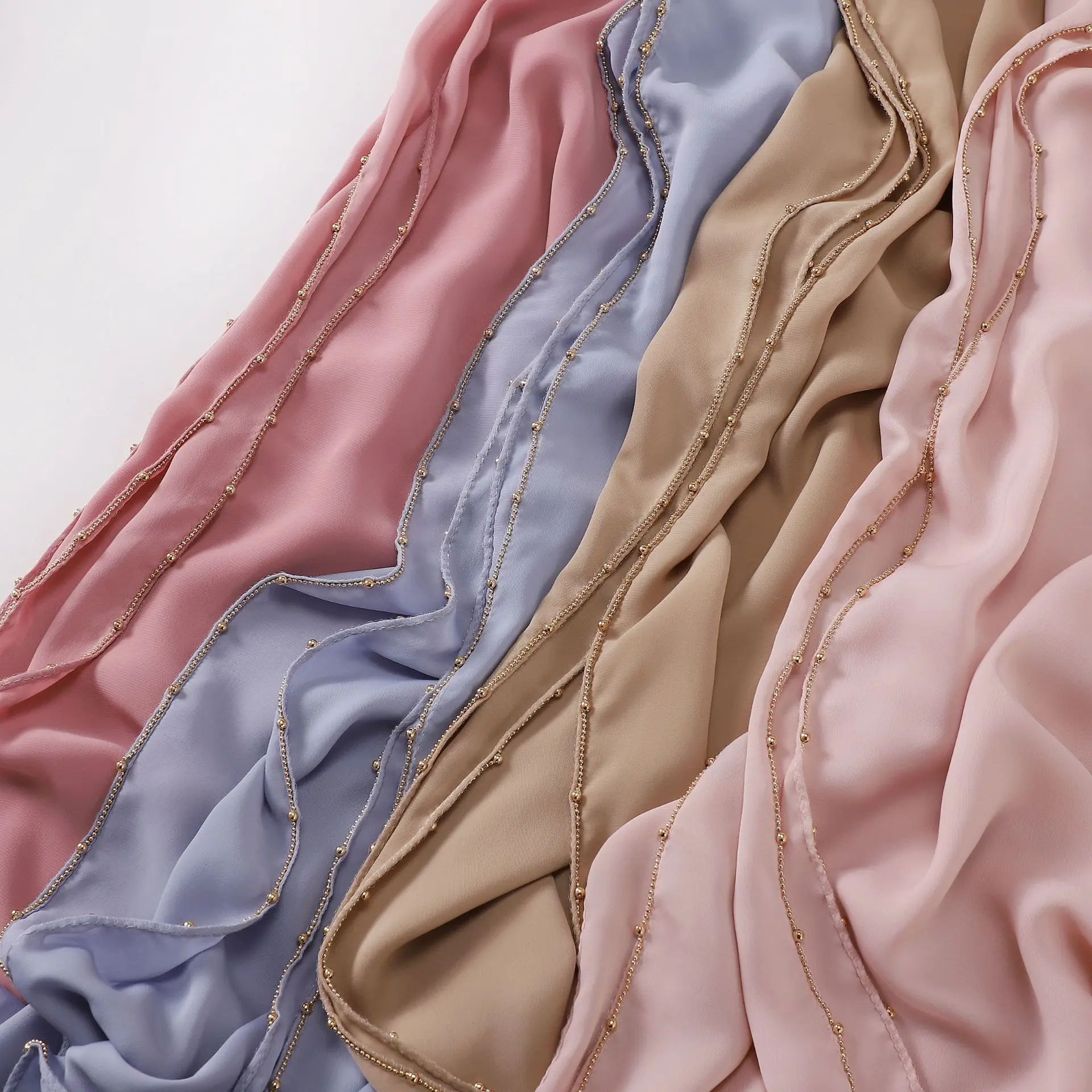 Satin Beads Chain Long Scarf Veil Muslim Hijab Women Islam Stole Shawl Wrap Turban Bandanas Headband Bufanda Foulard Turbante
Satin Beads Chain Long Scarf Veil Muslim Hijab Women Islam Stole Shawl Wrap Turban Bandanas Headband Bufanda Foulard Turbante