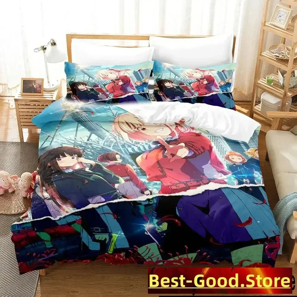 Anime Lycoris Recoil Bedding Set Duvet Cover Bed Set Quilt Cover Pillowcase Comforter king Queen Size Boys Adult Bedding Set
Anime Lycoris Recoil Bedding Set Duvet Cover Bed Set Quilt Cover Pillowcase Comforter king Queen Size Boys Adult Bedding Set