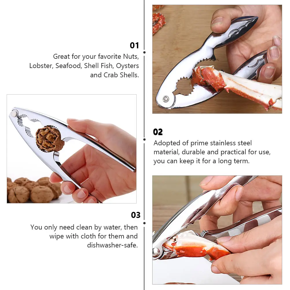 1Pcs Stainless Steel Crab Clamp Ergonomic Seafood Nutcracker Lobster Nut Opener Walnut Shell Cracker Kitchen Tool
1Pcs Stainless Steel Crab Clamp Ergonomic Seafood Nutcracker Lobster Nut Opener Walnut Shell Cracker Kitchen Tool