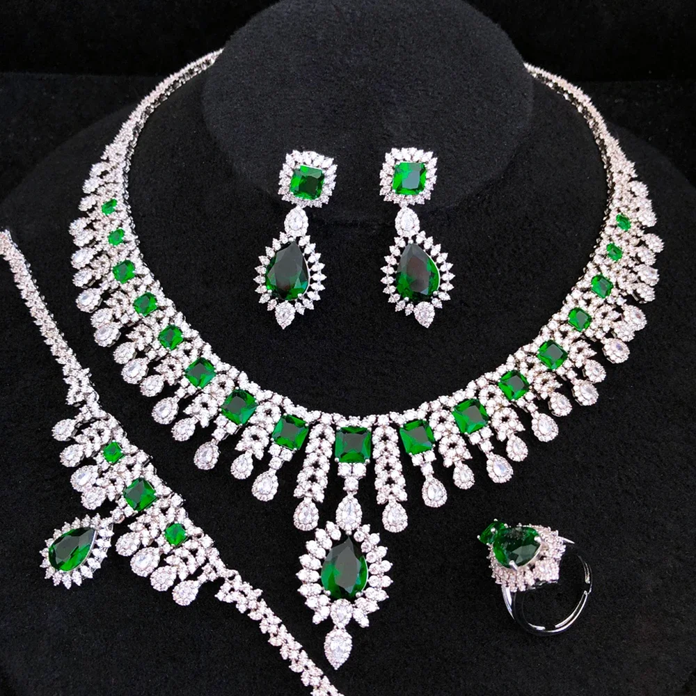 Soramoore New Trendy Luxury High Quality Bridal Necklace Earrings Zirconia Jewelry Sets For Women Party CZ Wedding Jewelry Set
Soramoore New Trendy Luxury High Quality Bridal Necklace Earrings Zirconia Jewelry Sets For Women Party CZ Wedding Jewelry Set