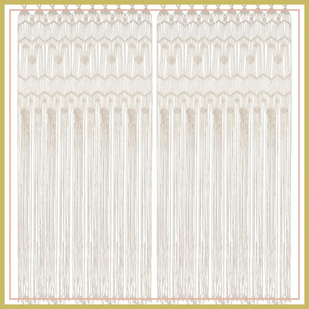 Boho Macrame Window Curtain Room Divider Doorway Curtain 79x35 Inches Large Wall Hanging for Living Room Bedroom Bohemian Home Decor Wedding Backdrop Dreamcatcher 2 Panels
Boho Macrame Window Curtain Room Divider Doorway Curtain 79x35 Inches Large Wall Hanging for Living Room Bedroom Bohemian Home Decor Wedding Backdrop Dreamcatcher 2 Panels