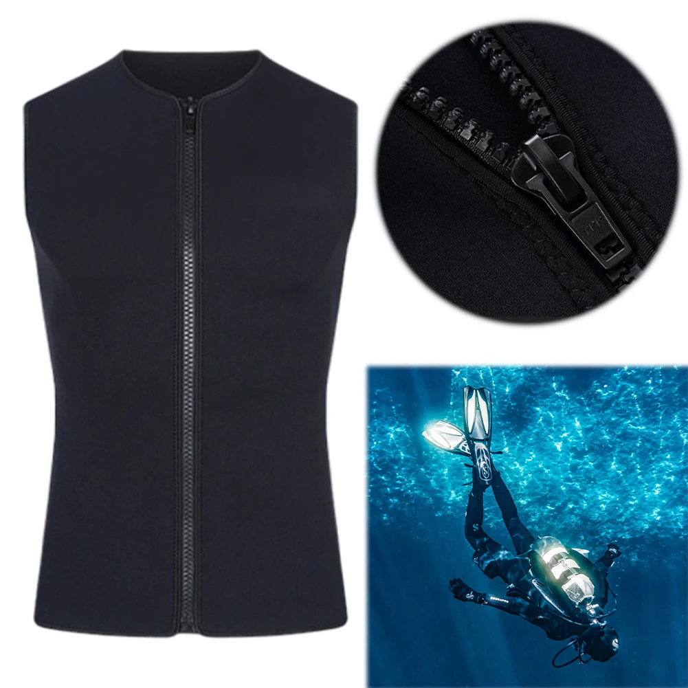 Men Wetsuit Top 3mm Neoprene Wetsuit Vest with Front Zipper Sleeveless Top Thermal Diving Vest for Water Sports
Men Wetsuit Top 3mm Neoprene Wetsuit Vest with Front Zipper Sleeveless Top Thermal Diving Vest for Water Sports