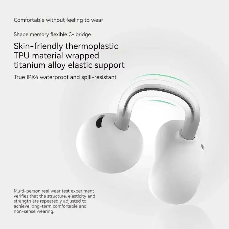 Music Capsule Wireless Ear-clip Pill Earphones With Mic AI Noise Reduction Bluetooth6.0 Waterproof OWS Hifi Sound Sports Earbuds
Music Capsule Wireless Ear-clip Pill Earphones With Mic AI Noise Reduction Bluetooth6.0 Waterproof OWS Hifi Sound Sports Earbuds