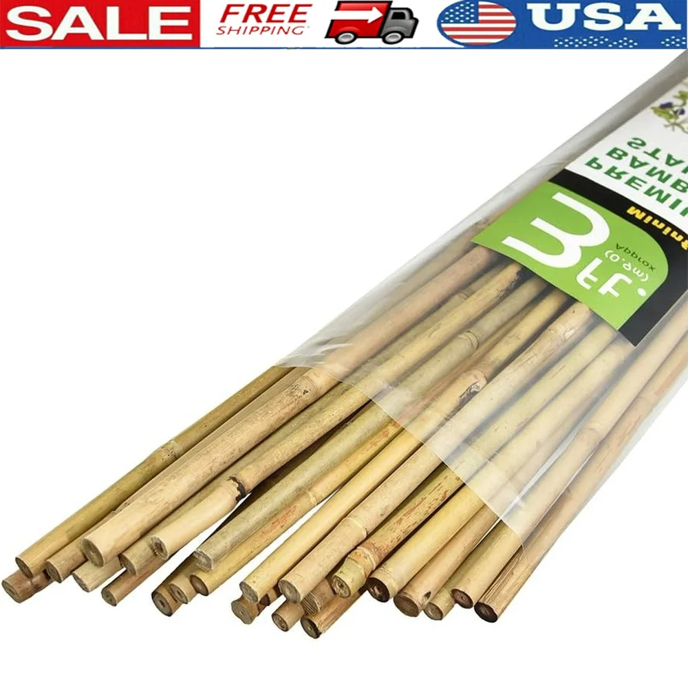 Natural Bamboo Stakes 3ft Eco-Friendly Garden Support Plant Stakes Climbing Tomatoes Trees Beans 25 Pack Durable Strong Flexible
Natural Bamboo Stakes 3ft Eco-Friendly Garden Support Plant Stakes Climbing Tomatoes Trees Beans 25 Pack Durable Strong Flexible