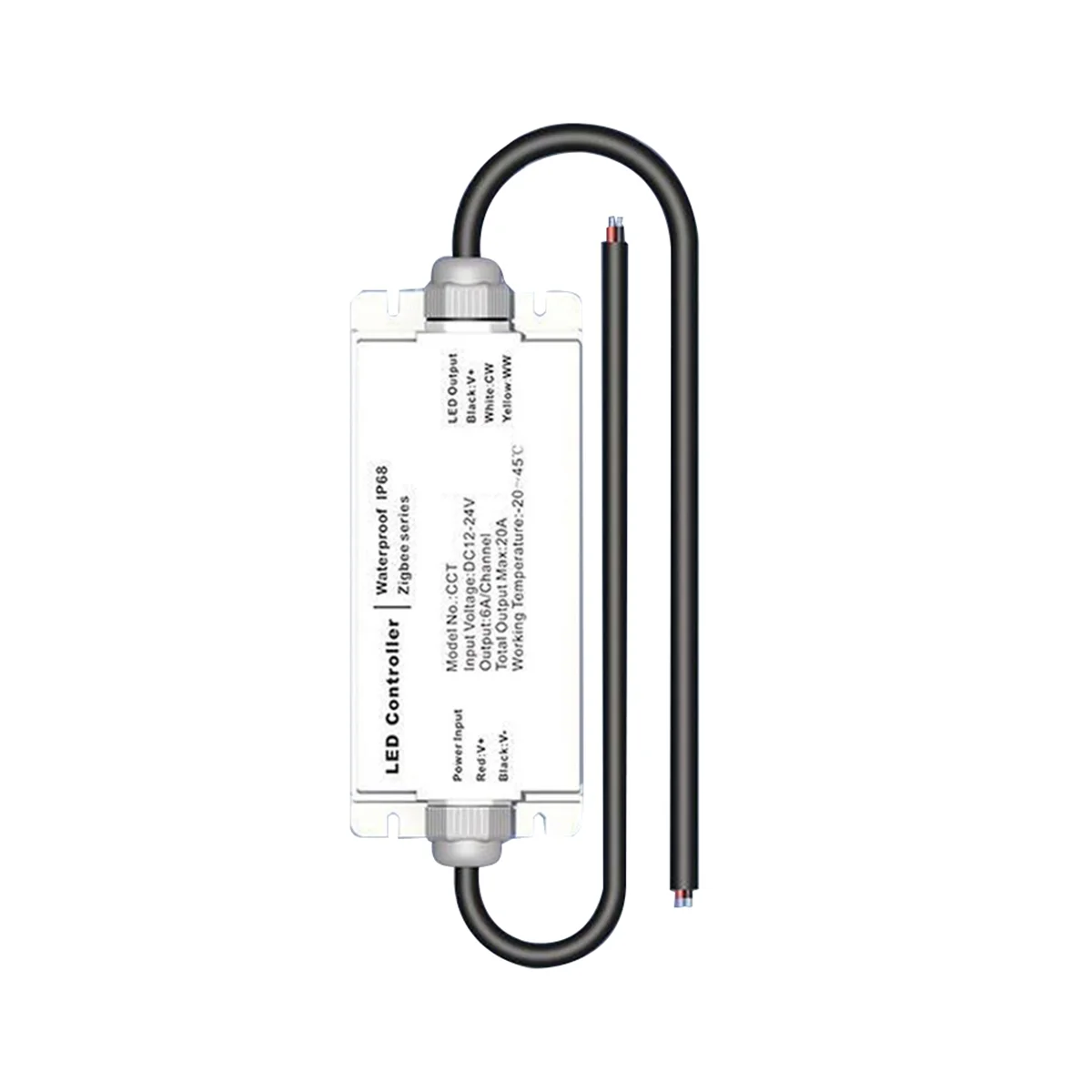 Tuya Zigbee DC12V 24V LED Strip Waterproof Controller, IP68 Rain-Proof with Voice Remote Control for CCT Lighting -Y18A
Tuya Zigbee DC12V 24V LED Strip Waterproof Controller, IP68 Rain-Proof with Voice Remote Control for CCT Lighting -Y18A