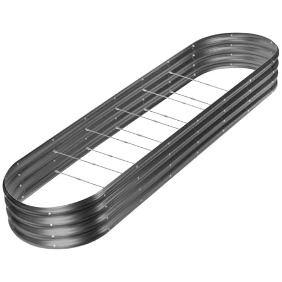 Оцинкованный овальный металлический грядок-клумба для овощей 8×2×1 фут (108 галлонов), серый, с 10 соединительными элементами, для улицы
Оцинкованный овальный металлический грядок-клумба для овощей 8×2×1 фут (108 галлонов), серый, с 10 соединительными элементами, для улицы