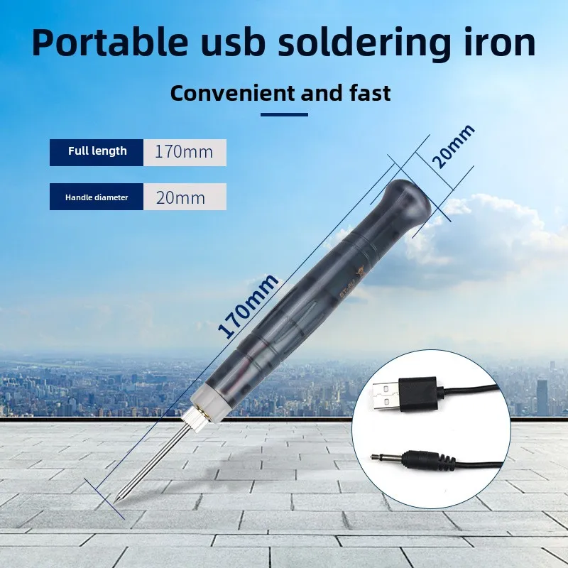Portable USB Soldering Iron 8V5W Electric Soldering Pen Recommended Teacher Experimental DIY Home Maintenance Solder Gun
Portable USB Soldering Iron 8V5W Electric Soldering Pen Recommended Teacher Experimental DIY Home Maintenance Solder Gun