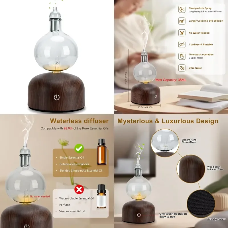 【CHIMU HOME】 Wooden Cordless Rechargeable Outdoor USB Battery Operated 30ml Waterless Air Purifying Glass Aromatherapy
【CHIMU HOME】 Wooden Cordless Rechargeable Outdoor USB Battery Operated 30ml Waterless Air Purifying Glass Aromatherapy