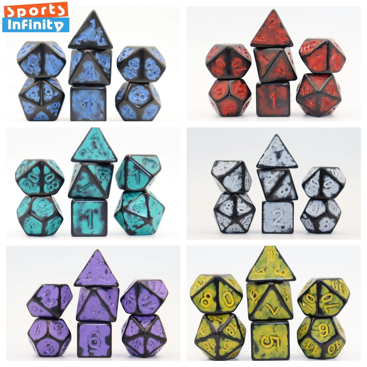 7 шт. 16 мм винтажные черные, красные, синие, зеленые, желтые, серые, цифровые кости D20 D12 D10 D8 D6 D4 TRPG, набор многогранных игральных костей для настольной игры DND
7 шт. 16 мм винтажные черные, красные, синие, зеленые, желтые, серые, цифровые кости D20 D12 D10 D8 D6 D4 TRPG, набор многогранных игральных костей для настольной игры DND