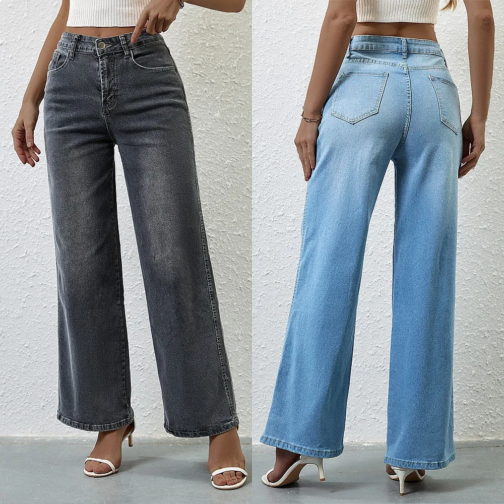 Stretchy High Waist Jeans for Women Casual Denim Pants Straight Leg Trousers Spring Summer
Stretchy High Waist Jeans for Women Casual Denim Pants Straight Leg Trousers Spring Summer