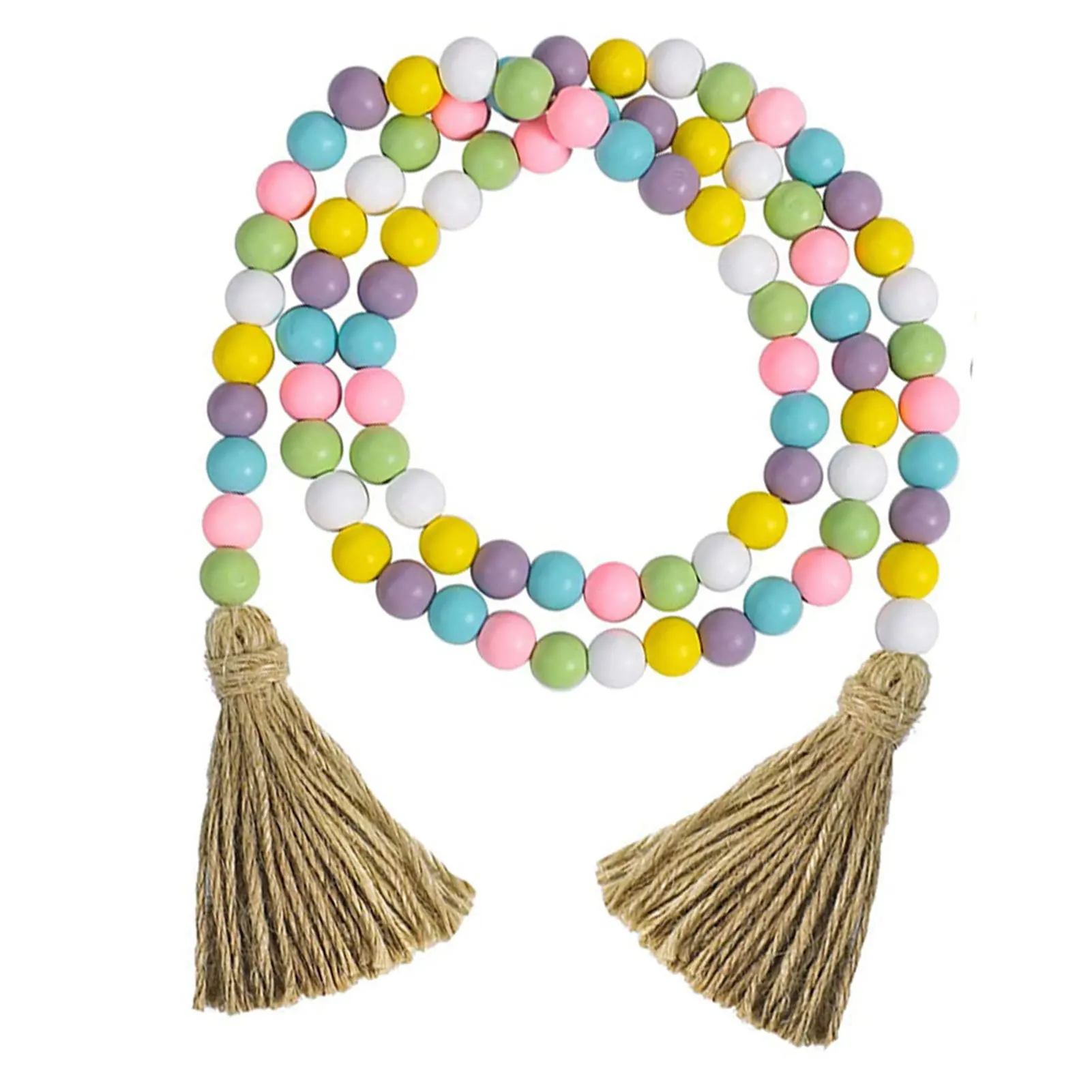 Spring Easter Wood Bead Garland Retro Rustic Style Colorful Vibrant for Home Window Front Door
Spring Easter Wood Bead Garland Retro Rustic Style Colorful Vibrant for Home Window Front Door