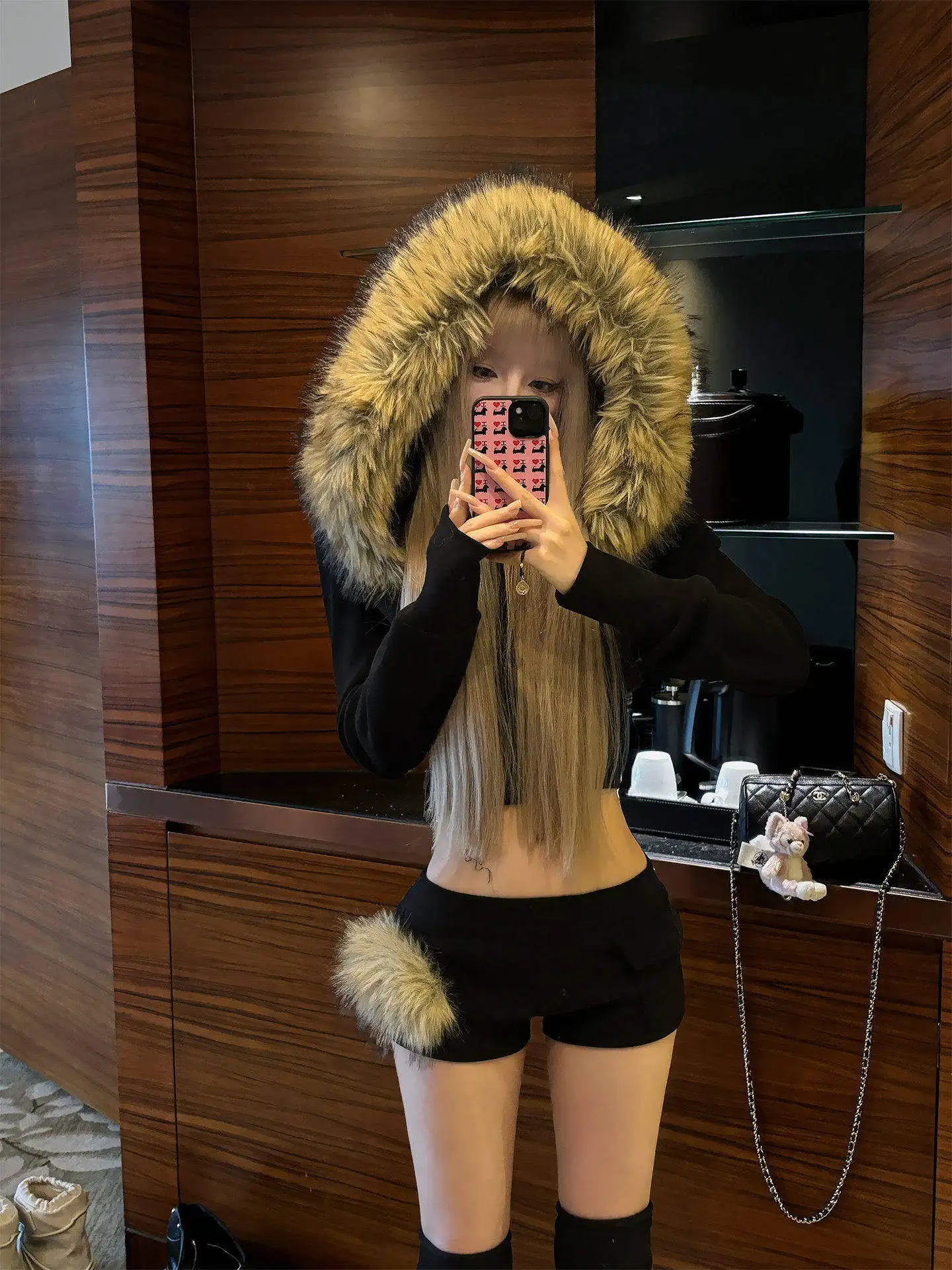 Slim Fit ort Bla Jaet Women's Winter Coat with Fur Collar Hooded Open Cardigan Sli American Hot Girl Top
Slim Fit ort Bla Jaet Women's Winter Coat with Fur Collar Hooded Open Cardigan Sli American Hot Girl Top