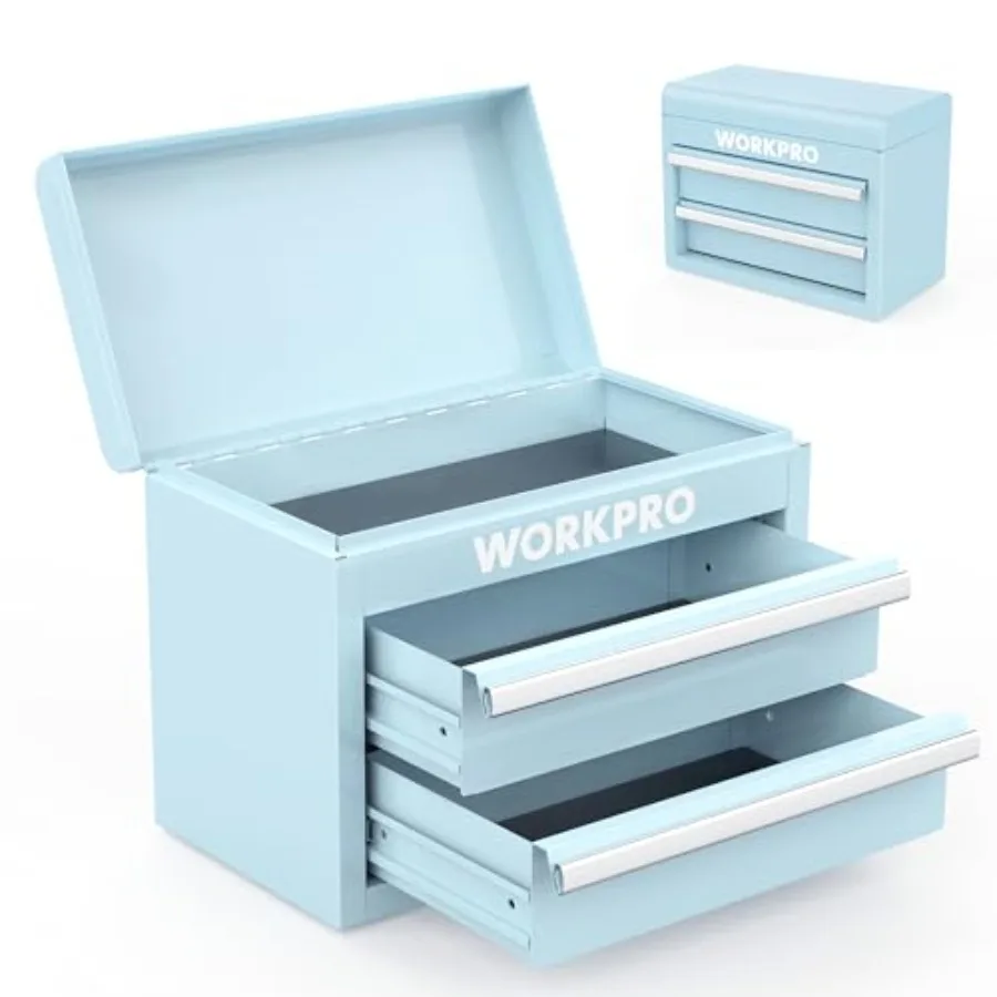 Mini Metal Tool Box with 2 Drawers and Top Storage Small Tool Chest with PVC Liners and PP Feet Pads Cold Rolled Steel Toolbox
Mini Metal Tool Box with 2 Drawers and Top Storage Small Tool Chest with PVC Liners and PP Feet Pads Cold Rolled Steel Toolbox