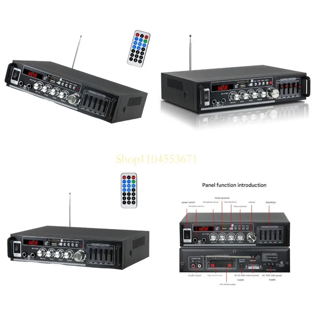 Best Seller 60W+60W Stereo Music Amplifier With Bluetooth-compatible 5.0 USB Card Input Radio
Best Seller 60W+60W Stereo Music Amplifier With Bluetooth-compatible 5.0 USB Card Input Radio