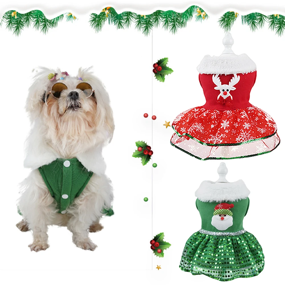 Dog Christmas Costume Skirt Puppy Holiday Thermal Clothes Christmas Theme Dog Dress Outfit Christmas Dress Up Supplies
Dog Christmas Costume Skirt Puppy Holiday Thermal Clothes Christmas Theme Dog Dress Outfit Christmas Dress Up Supplies