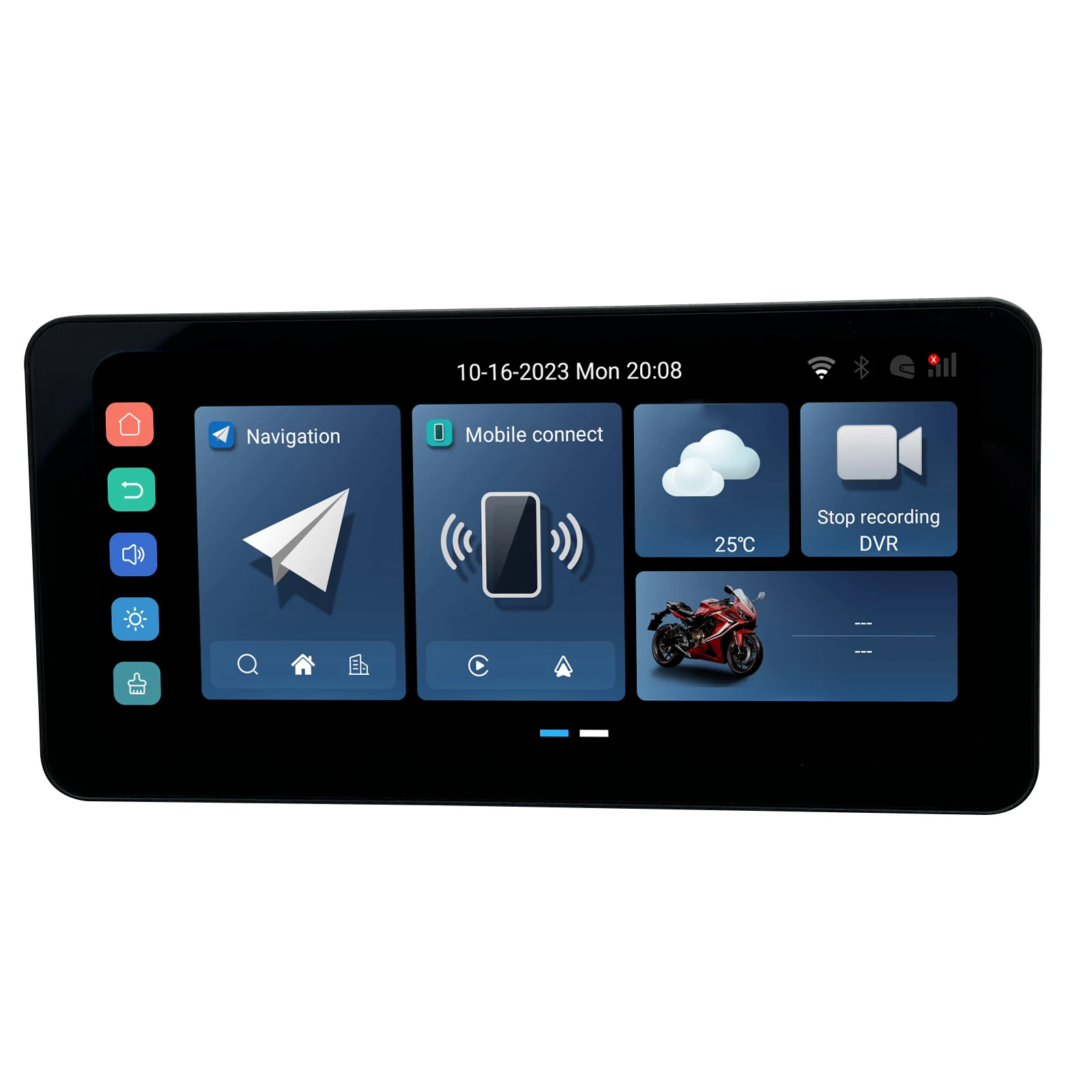 Беспроводной GPS-навигатор CarPlay для мотоцикла, 6,3 дюйма, водостойкий IPX7, Android 12,0
Беспроводной GPS-навигатор CarPlay для мотоцикла, 6,3 дюйма, водостойкий IPX7, Android 12,0