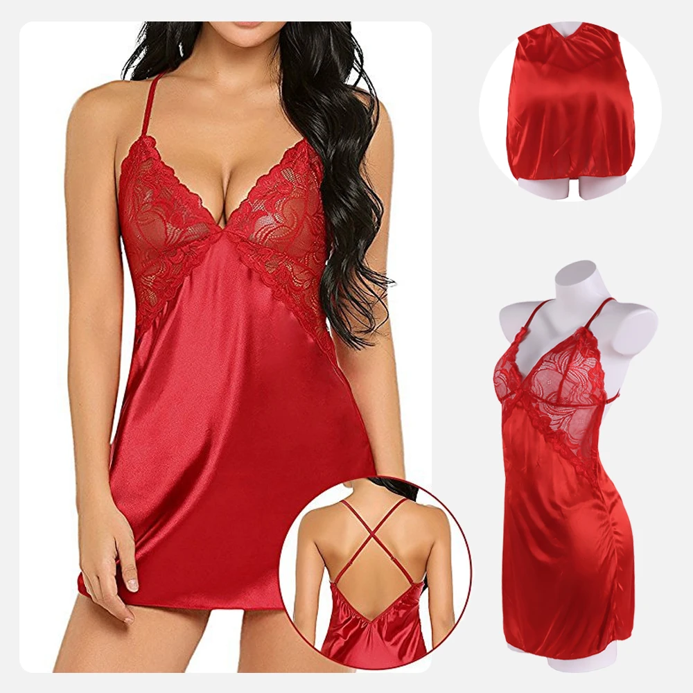 Sexy Nightdress Lingerie Set Lace Satin Pajamas Sexy Lingerie Pajama Set Erotic Hot Babydoll Nightdress Exotic Costumes
Sexy Nightdress Lingerie Set Lace Satin Pajamas Sexy Lingerie Pajama Set Erotic Hot Babydoll Nightdress Exotic Costumes