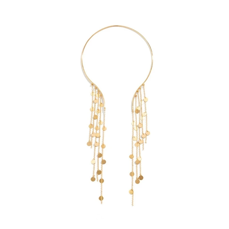 652F Fashionable Faux Coin Tassels Necklace for Ladies Jewelry Idol Costume Modern Layered for Idol Dancer
652F Fashionable Faux Coin Tassels Necklace for Ladies Jewelry Idol Costume Modern Layered for Idol Dancer