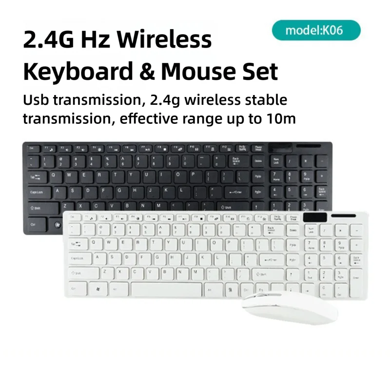Беспроводной комплект клавиатуры и мыши K06 2.4G, тонкий, минималистичный, с общим приемником, для офисного компьютера, ноутбука, в комплекте бесплатная накладка на клавиатуру
Беспроводной комплект клавиатуры и мыши K06 2.4G, тонкий, минималистичный, с общим приемником, для офисного компьютера, ноутбука, в комплекте бесплатная накладка на клавиатуру