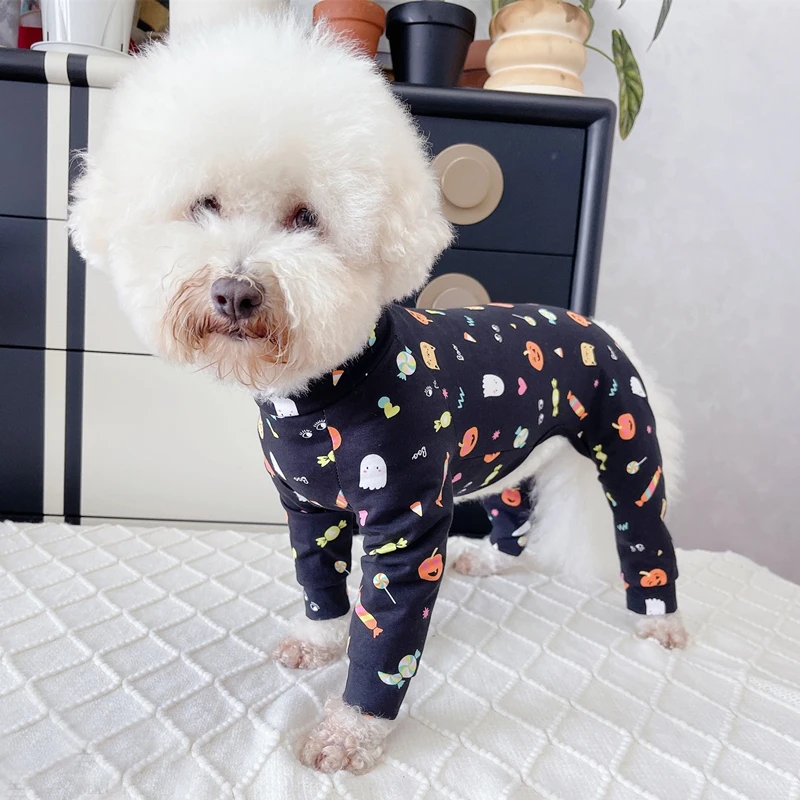 Тонкая одежда из чистого хлопка для щенков, модная домашняя одежда с принтом, комбинезоны с капюшоном на четыре фута для маленьких и средних собак, одежда для шнауцеров, домашних собак
Тонкая одежда из чистого хлопка для щенков, модная домашняя одежда с принтом, комбинезоны с капюшоном на четыре фута для маленьких и средних собак, одежда для шнауцеров, домашних собак