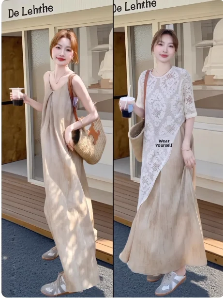 Summer Outfit Large Size Women's Lace Cover up off Shoulder Dress Unique Set High Waist Short Sleeve Korean Style Fashion
Summer Outfit Large Size Women's Lace Cover up off Shoulder Dress Unique Set High Waist Short Sleeve Korean Style Fashion
