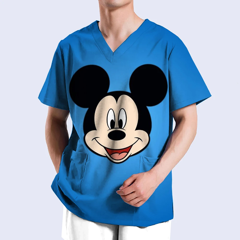 Disney Mickey Mouse print medical uniforms, male nurse accessories, clinical uniforms, dentist work clothes, veterinary spa unif
Disney Mickey Mouse print medical uniforms, male nurse accessories, clinical uniforms, dentist work clothes, veterinary spa unif