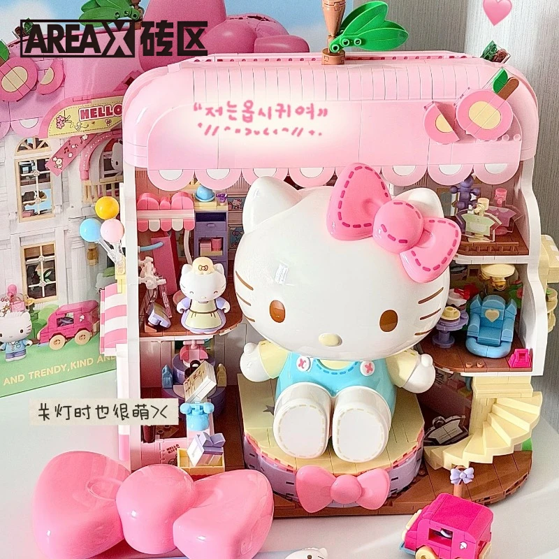AREAX New Hello Kitty Building Block Model Sanrio Street View Lighting Villa Assembly Toys Desktop Decoration Collection Gifts
AREAX New Hello Kitty Building Block Model Sanrio Street View Lighting Villa Assembly Toys Desktop Decoration Collection Gifts