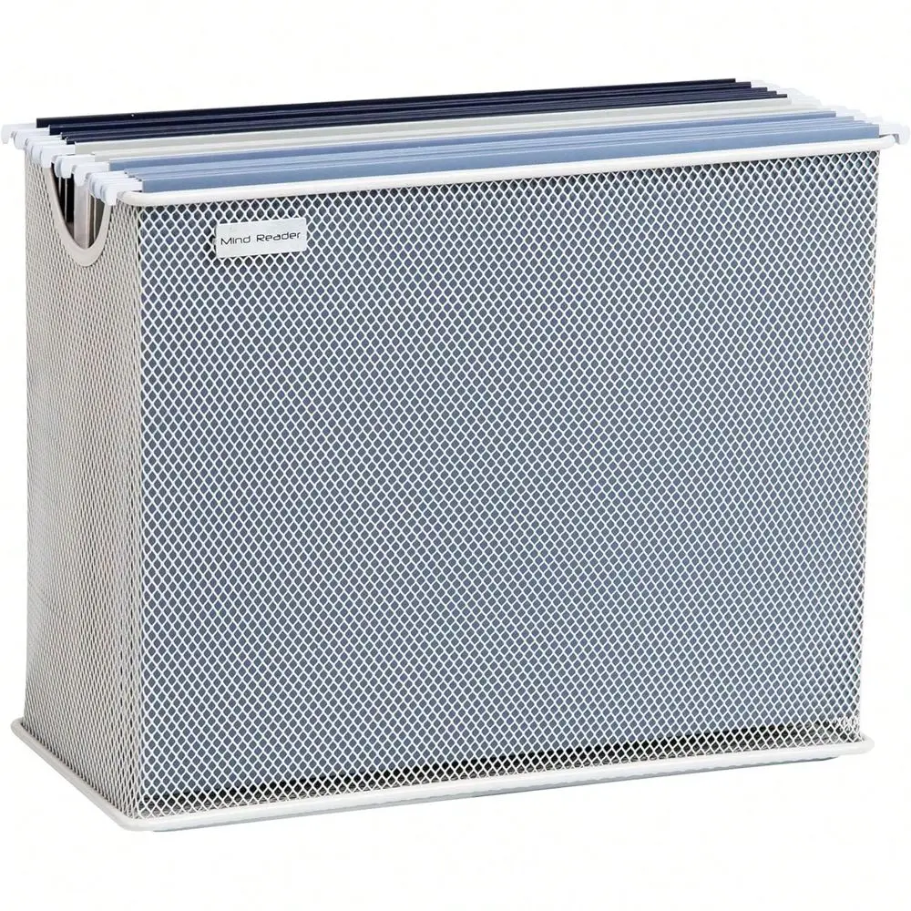 Reader Vertical File Storage, Desktop Organizer, Hanging Files, Office, Metal Mesh, 12.25 L X 5.5 X 10 H, White2025
Reader Vertical File Storage, Desktop Organizer, Hanging Files, Office, Metal Mesh, 12.25 L X 5.5 X 10 H, White2025