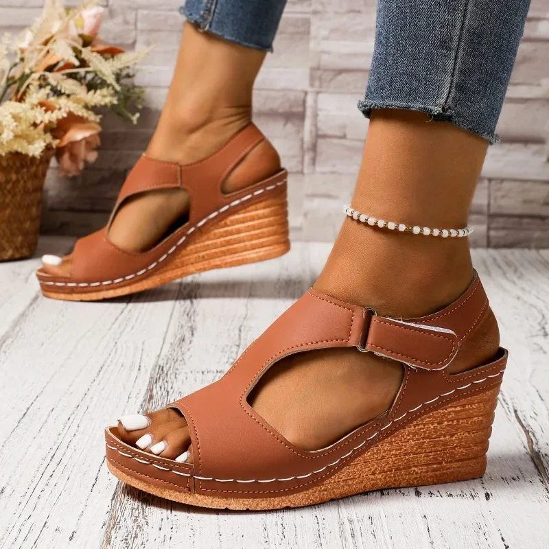 Plus Size 43 Women Wedge Sandals 2025 New Summer High Heels Fashion Open Toe Lightweight Wedges Heeled Shoes Sandalias De Mujer
Plus Size 43 Women Wedge Sandals 2025 New Summer High Heels Fashion Open Toe Lightweight Wedges Heeled Shoes Sandalias De Mujer