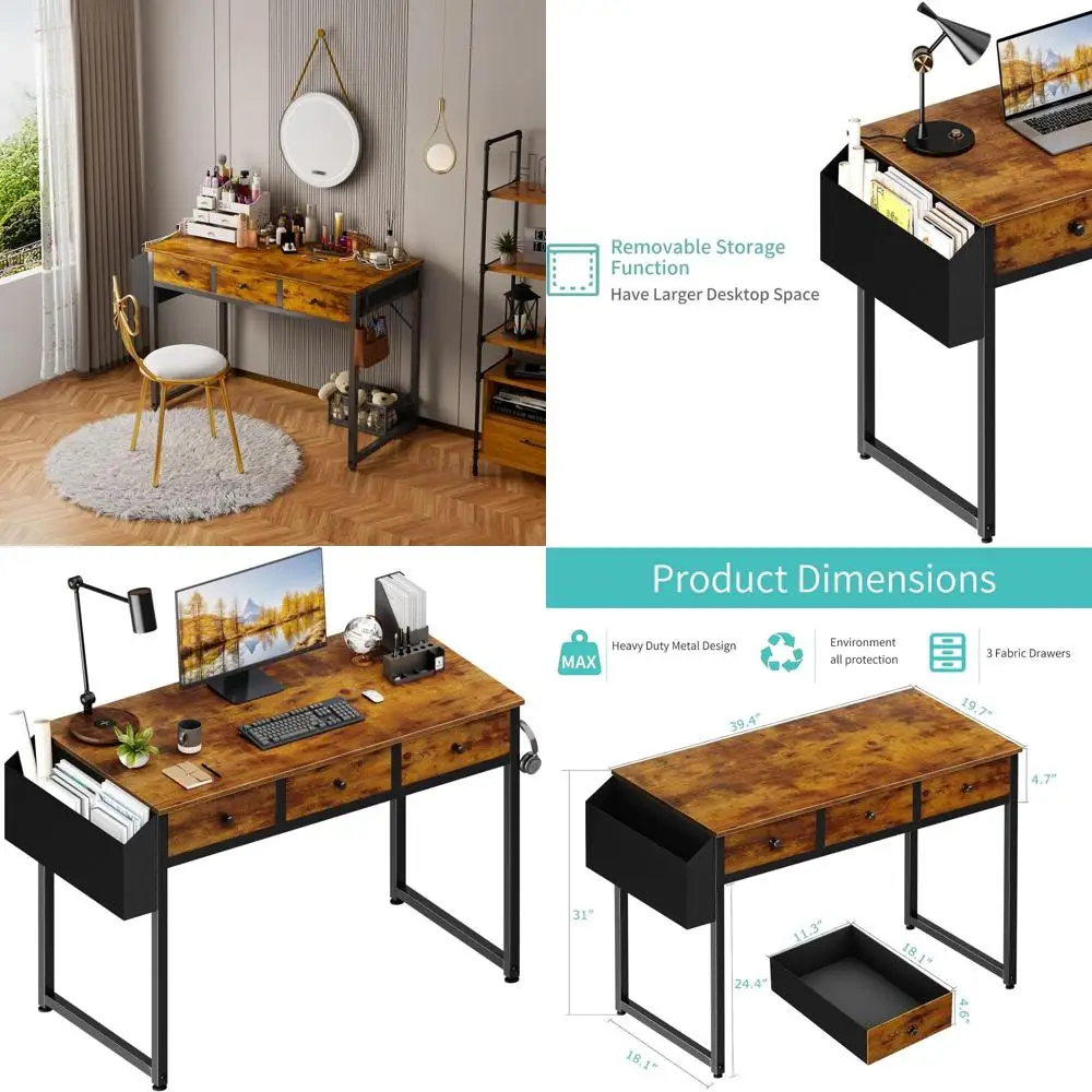 Винтажный коричневый письменный стол в деревенском стиле 39 с 3 тканевыми ящиками для спальни и домашнего офиса
Винтажный коричневый письменный стол в деревенском стиле 39 с 3 тканевыми ящиками для спальни и домашнего офиса