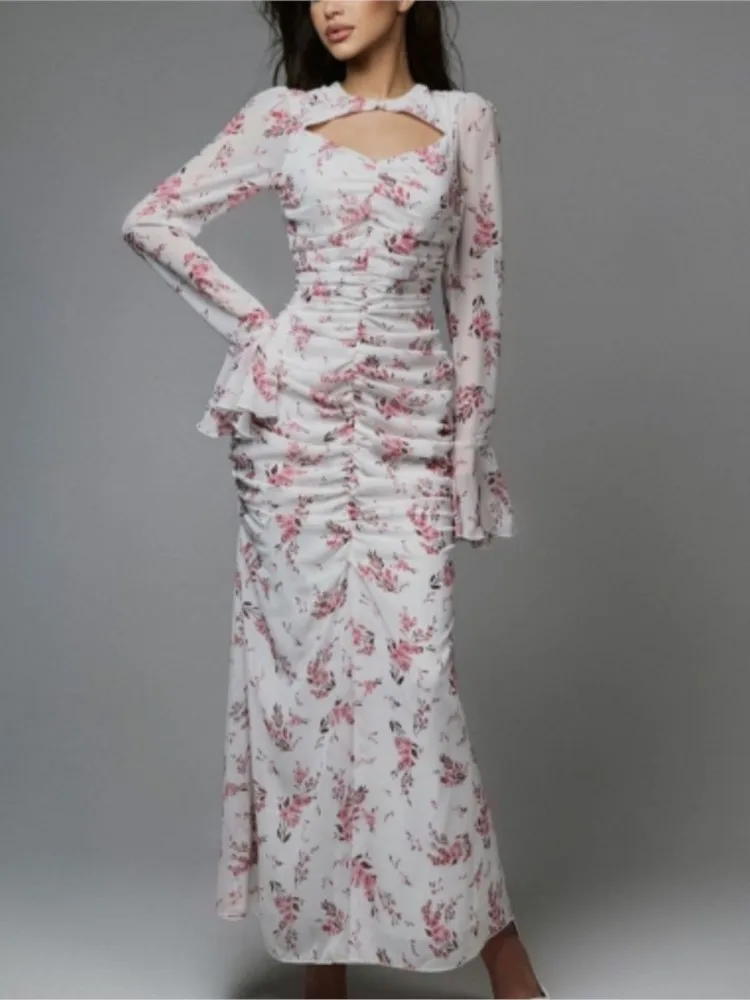 Fashion New Pleated Long Dresses High Waist Slim Long Sleeve Printed Dress Temperament Vestidos Para Mujer Elegant Streetwear
Fashion New Pleated Long Dresses High Waist Slim Long Sleeve Printed Dress Temperament Vestidos Para Mujer Elegant Streetwear