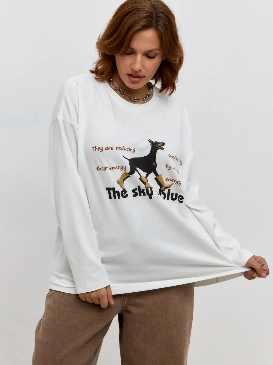 2026 Spring Summer New Women's Casual T-Shirt 100% Cotton Cute Print Loose Fit Versatile Long Sleeve Solid Color Top
2026 Spring Summer New Women's Casual T-Shirt 100% Cotton Cute Print Loose Fit Versatile Long Sleeve Solid Color Top