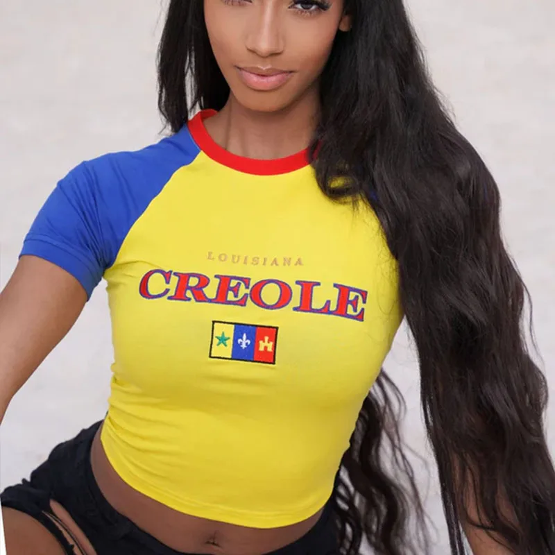 2025 flag letter embroidered T-shirt retro Harajuku short sleeve baby T-shirt spring and summer spice girl short clothes
2025 flag letter embroidered T-shirt retro Harajuku short sleeve baby T-shirt spring and summer spice girl short clothes