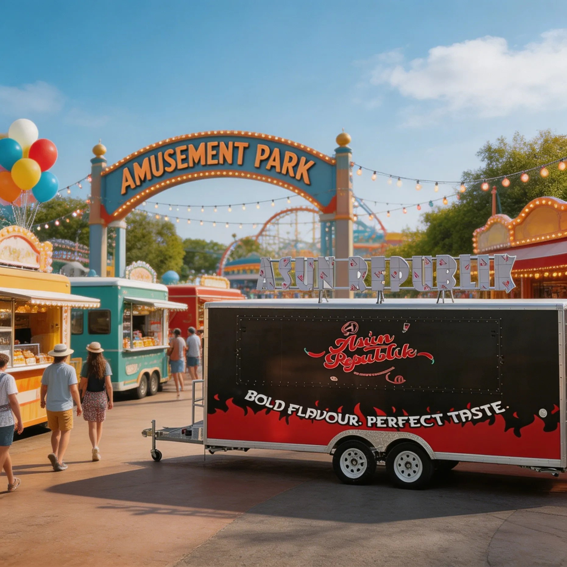 Commercial Mobile Kitchen Trailer Fiberglass Food Cart with Stainless Steel Countertop for Catering And Vending
Commercial Mobile Kitchen Trailer Fiberglass Food Cart with Stainless Steel Countertop for Catering And Vending