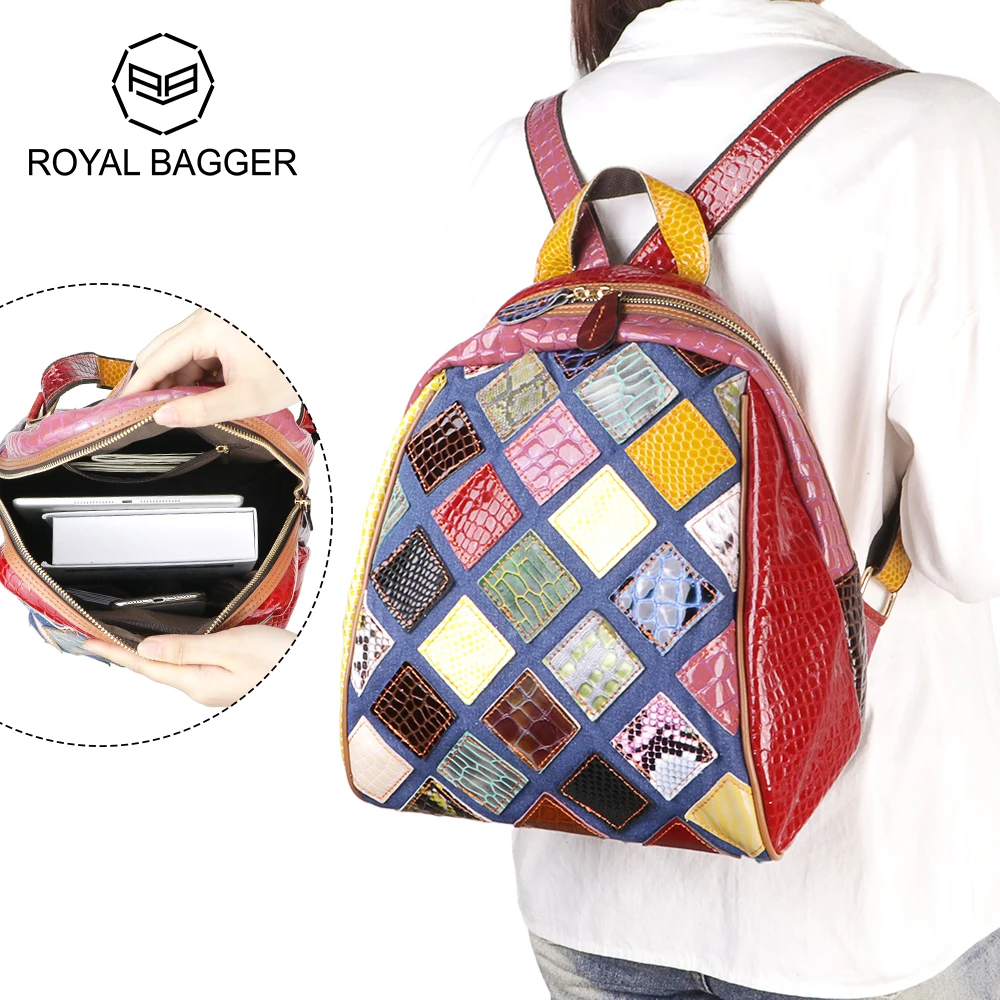 Простой рюкзак Royal Bagger, вместительные цветные Прошитые клетчатые сумки через плечо, сумка из натуральной кожи для женщин 1795
Простой рюкзак Royal Bagger, вместительные цветные Прошитые клетчатые сумки через плечо, сумка из натуральной кожи для женщин 1795