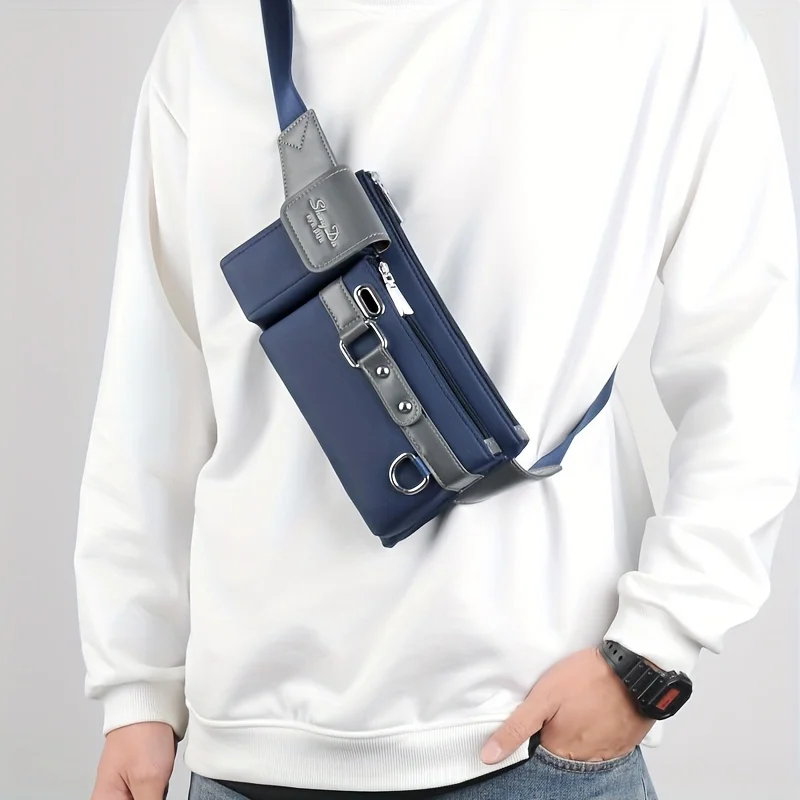 1pcs Crossbody Bag Coin Purse Oxford Fabric Business Style Color-Block Crossbody Waist Bag Document Organizer
1pcs Crossbody Bag Coin Purse Oxford Fabric Business Style Color-Block Crossbody Waist Bag Document Organizer