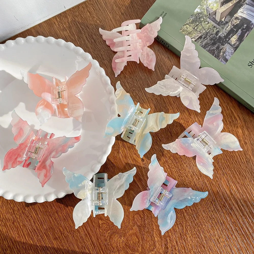 Color Changing Acetate Butterfly Hair Claw Gradient Color Colorful Butterfly Hair Clip Headdress Korean Style Large Shark Clip
Color Changing Acetate Butterfly Hair Claw Gradient Color Colorful Butterfly Hair Clip Headdress Korean Style Large Shark Clip