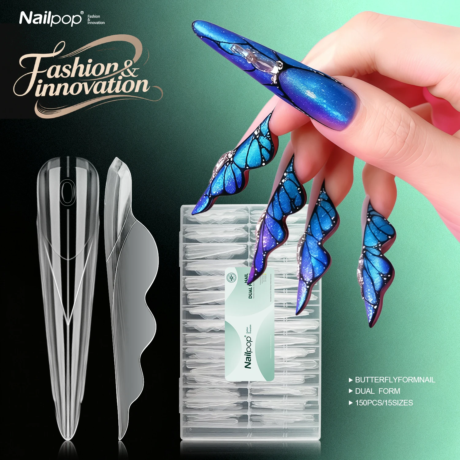 Nailpop бабочка для ногтей двойной формы 150 шт. 15 размеров многоразовые идеальные наращивания салона DIY красочные французские акриловые гелевые маникюрные инструменты
Nailpop бабочка для ногтей двойной формы 150 шт. 15 размеров многоразовые идеальные наращивания салона DIY красочные французские акриловые гелевые маникюрные инструменты