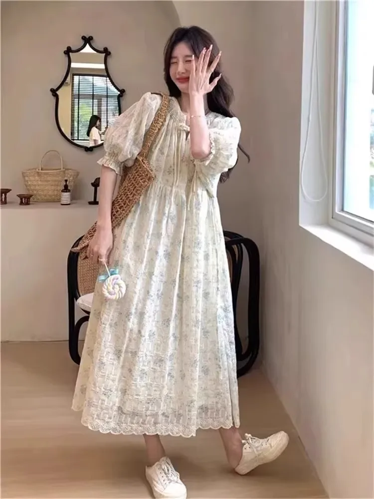 plus Size Floral Print Summer Dress Women's Loose Fit Short Sleeve Long Dress Sweet Style Comfortable Sensation Casual Wear
plus Size Floral Print Summer Dress Women's Loose Fit Short Sleeve Long Dress Sweet Style Comfortable Sensation Casual Wear