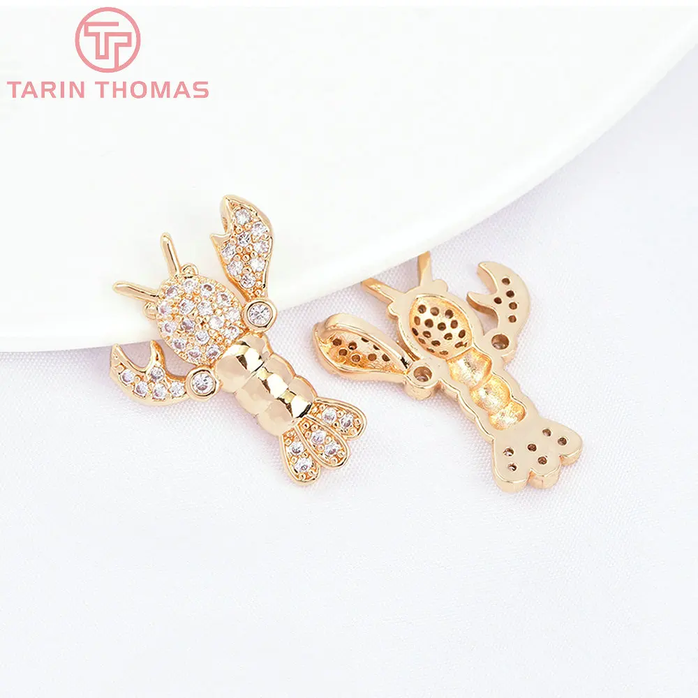 (7094) 4PCS 22.5x17MM 24K Gold Color Brass with Zircon Crayfish Shape Charms Pendants High Quality DIY Jewelry Making Findings
(7094) 4PCS 22.5x17MM 24K Gold Color Brass with Zircon Crayfish Shape Charms Pendants High Quality DIY Jewelry Making Findings
