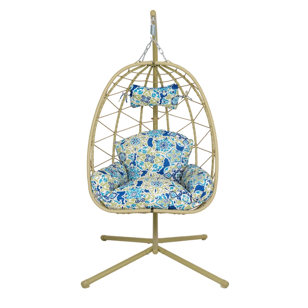 Hanging Egg Chair with Stand Indoor Outdoor PE Wicker Swing Hammock Chair with Washable Cushion for Patio Bedroom Balcony Garden
Hanging Egg Chair with Stand Indoor Outdoor PE Wicker Swing Hammock Chair with Washable Cushion for Patio Bedroom Balcony Garden