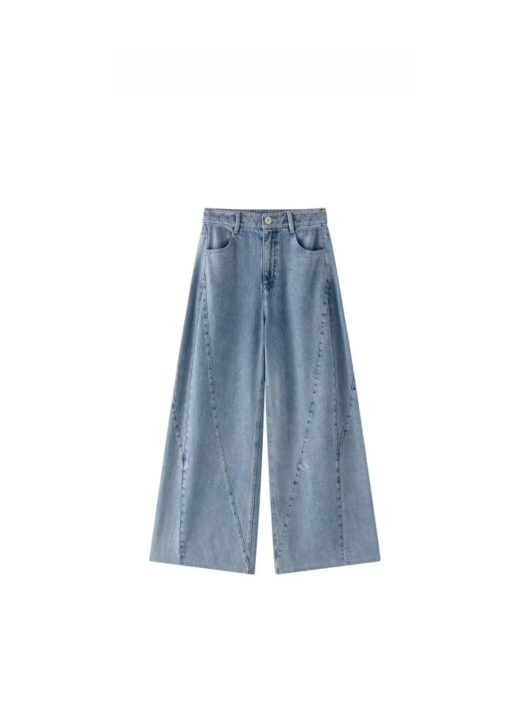 High Waist Wide Leg Jeans Stylish Versatile High Waist Slimming C900139 Casual Cotton Stretch Denim Blue Jeans for Women
High Waist Wide Leg Jeans Stylish Versatile High Waist Slimming C900139 Casual Cotton Stretch Denim Blue Jeans for Women