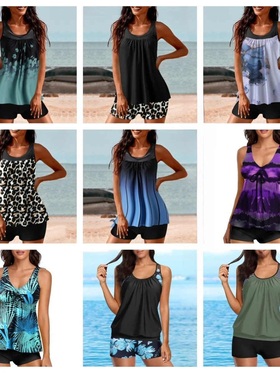 Conservative Women's Two-Piece Swimsuit Casual Sle Belly Covering Slimming Sports Leisure Design round Neline No Sve
Conservative Women's Two-Piece Swimsuit Casual Sle Belly Covering Slimming Sports Leisure Design round Neline No Sve