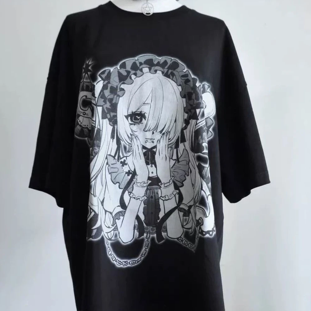 Lolita Women's Japanese Cartoon Printed Top Casual Street T-Shirt Summer Loose Retro Fairy Y2K Gothic Fashion Top New Edition
Lolita Women's Japanese Cartoon Printed Top Casual Street T-Shirt Summer Loose Retro Fairy Y2K Gothic Fashion Top New Edition